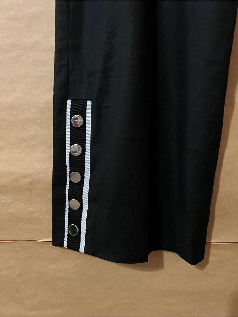 Veronica Beard | Martin Pants Snap Button Hem Linen Wide Leg Trousers Size 10
